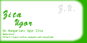 zita ugor business card